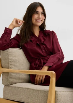 Blusa premamá de satén fluido