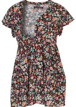 Blusa premamá y de lactancia 2 en 1 de viscosa fluida
