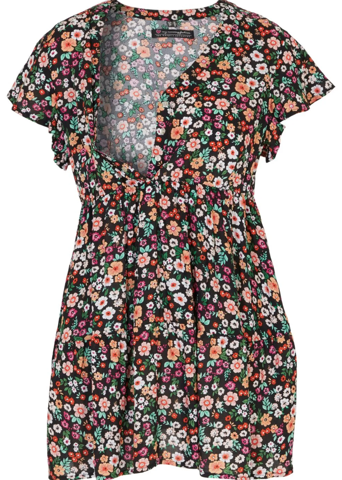 Blusa premamá y de lactancia 2 en 1 de viscosa fluida