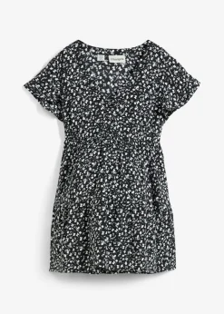 Blusa premamá y de lactancia 2 en 1 de viscosa fluida