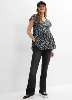 Blusa premamá y de lactancia 2 en 1 de viscosa fluida