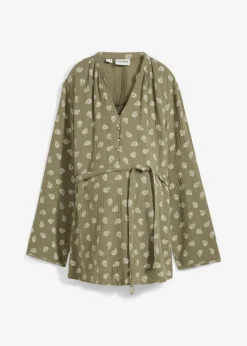Blusa premamá/de lactancia de muselina de algodón puro