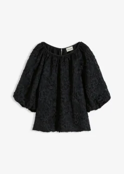 Blusa sin cierre con estampado floral texturizado