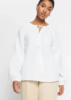 Blusa sin cierre de muselina ligera