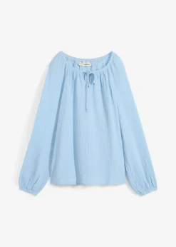 Blusa sin cierre de muselina ligera
