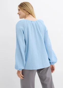 Blusa sin cierre de muselina ligera
