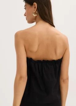 Blusa sin mangas con contenido de lino
