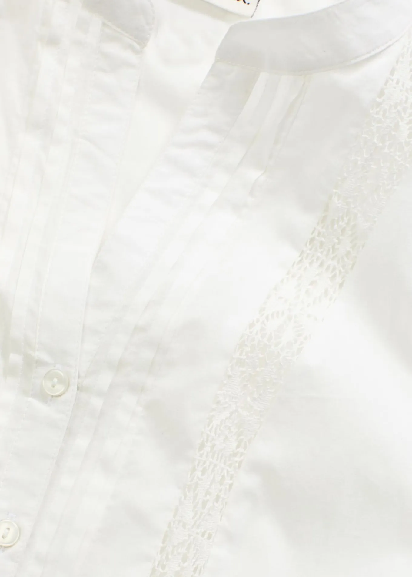 Blusa sin mangas de algodón puro con bordado calado