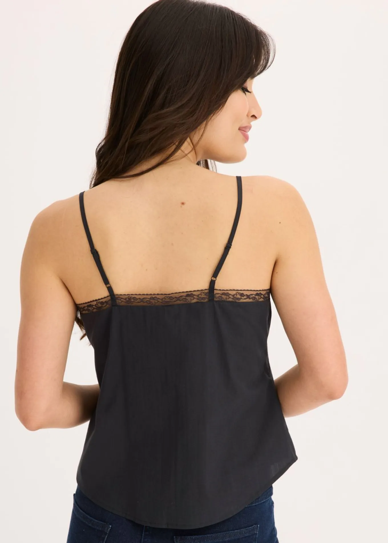 Blusa sin mangas de algodón puro con bordado calado
