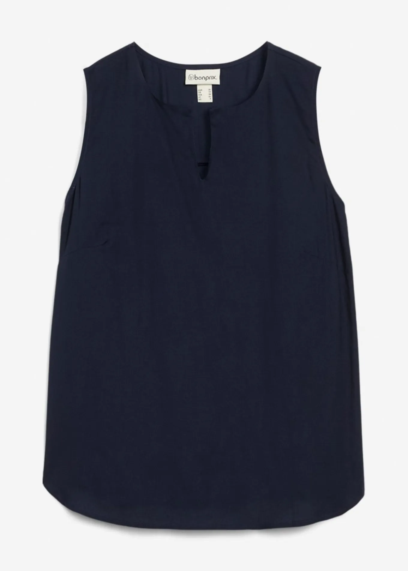 Blusa sin mangas de viscosa suave