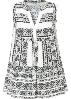 Blusa sin mangas de viscosa suave