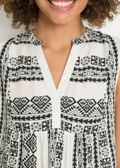 Blusa sin mangas de viscosa suave
