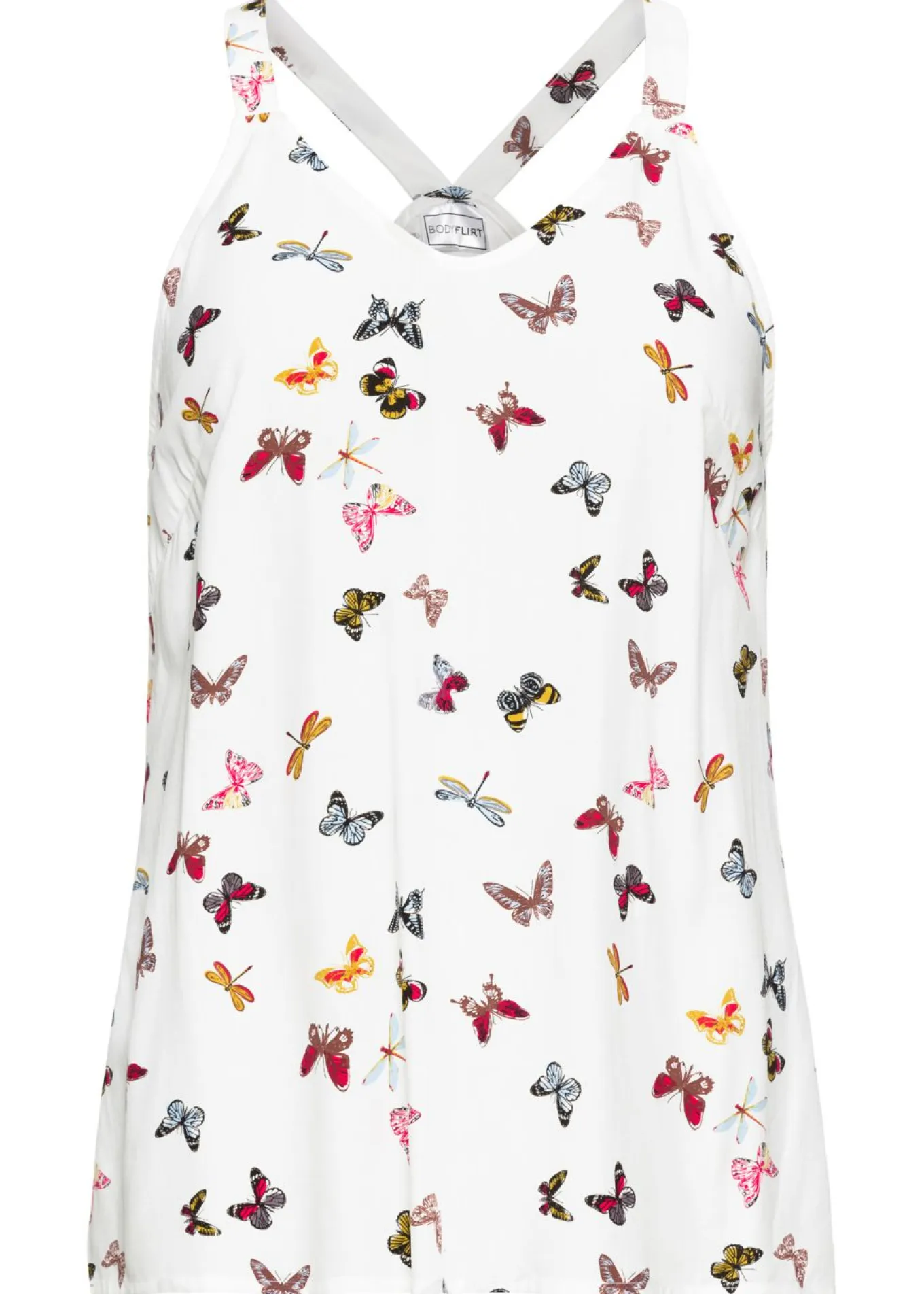 Blusa sin mangas de viscosa pura