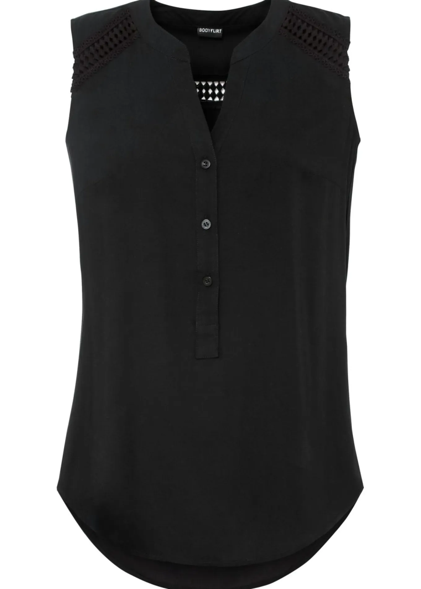 Blusa sin mangas de viscosa pura