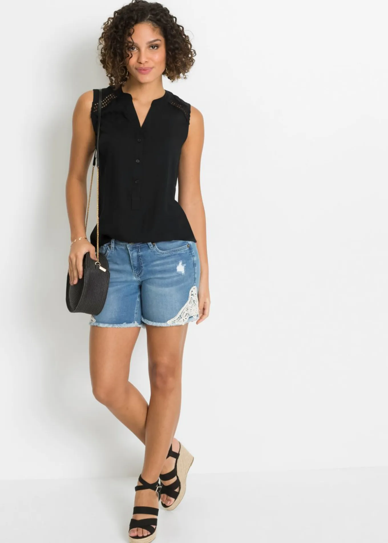 Blusa sin mangas de viscosa pura