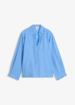 Blusa tipo boxy de mezcla de viscosa