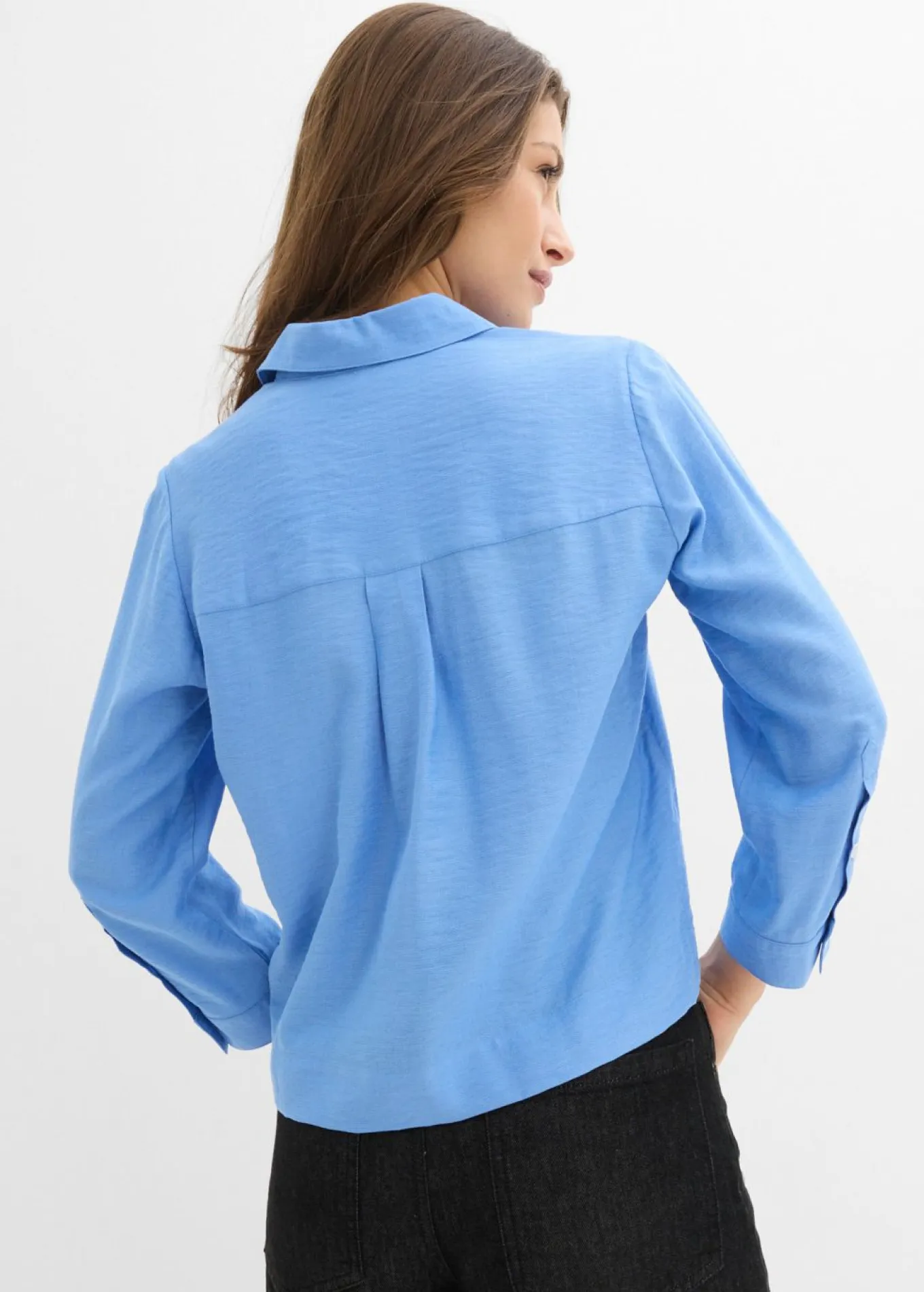 Blusa tipo boxy de mezcla de viscosa
