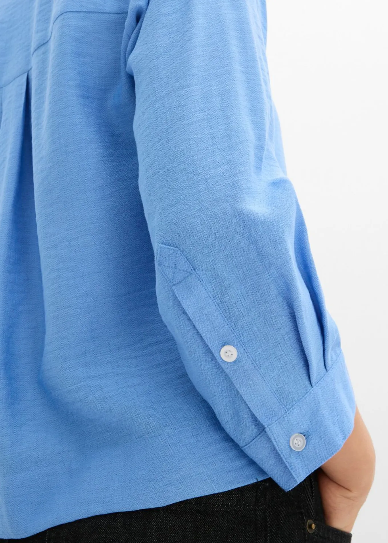 Blusa tipo boxy de mezcla de viscosa