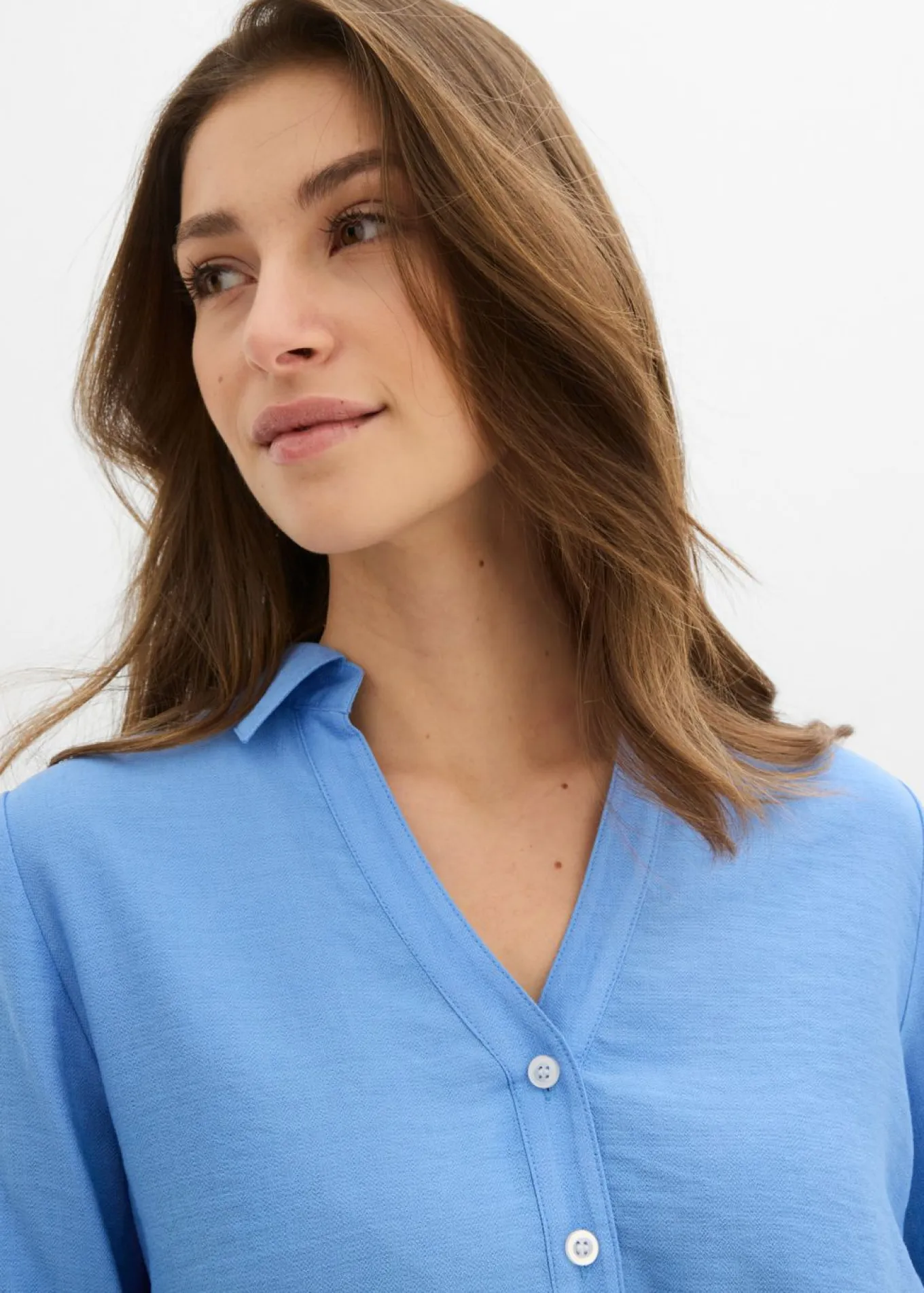 Blusa tipo boxy de mezcla de viscosa