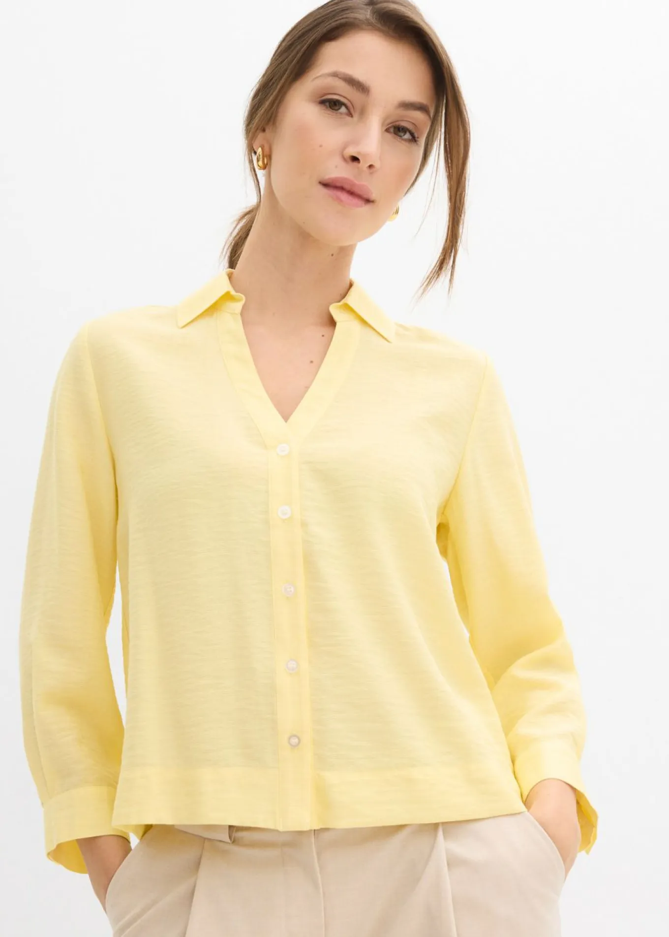 Blusa tipo boxy de mezcla de viscosa