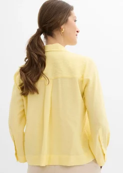 Blusa tipo boxy de mezcla de viscosa