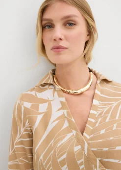 Blusa tipo kimono con aspecto de lino