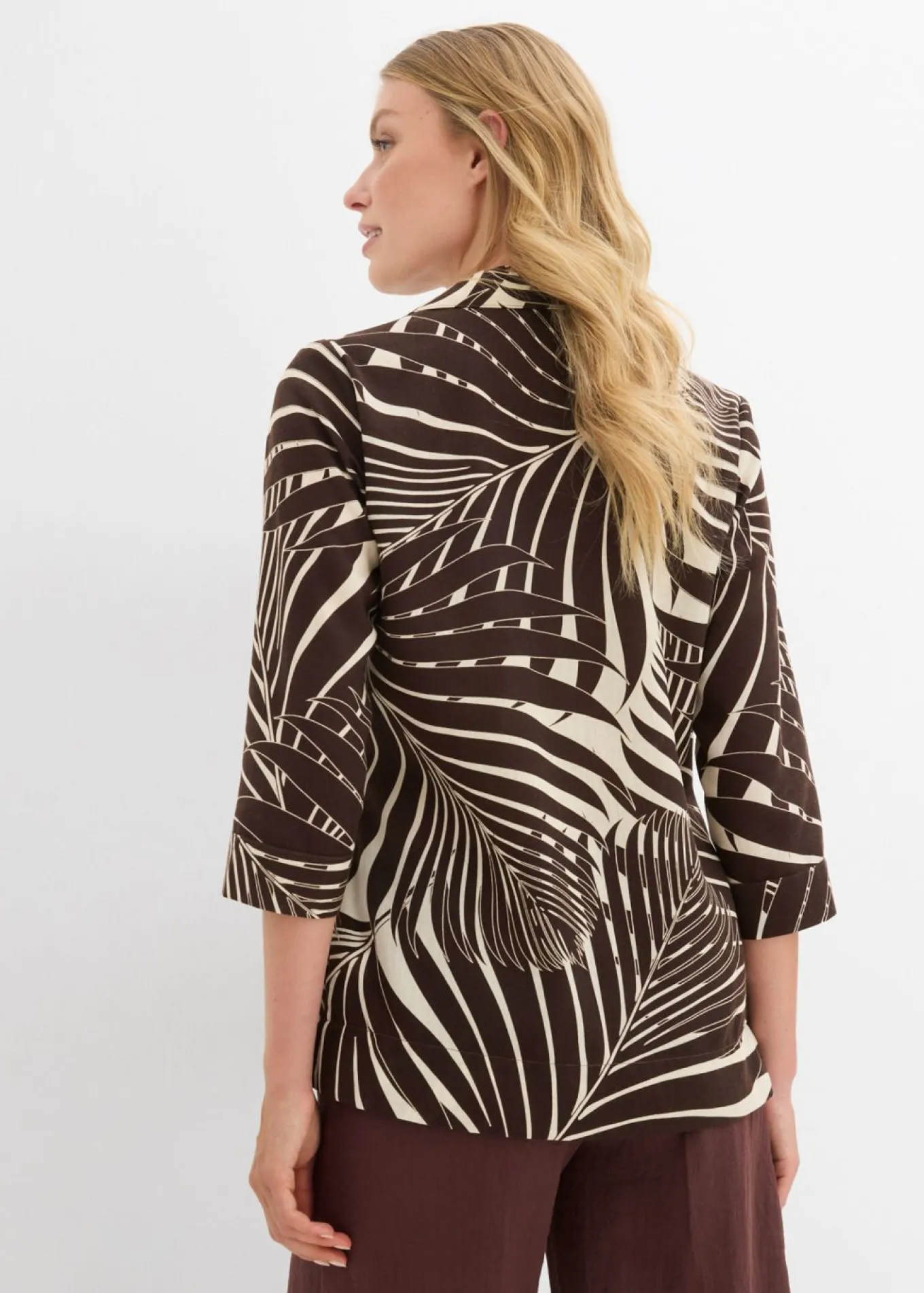 Blusa tipo kimono con aspecto de lino