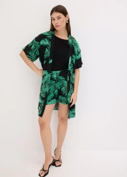 Blusa tipo kimono de viscosa fluida