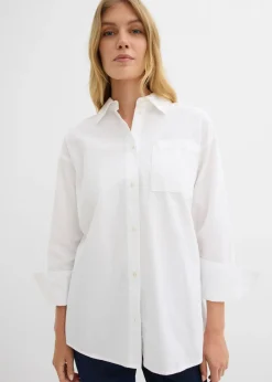 Blusa tipo Oxford de algodón orgánico