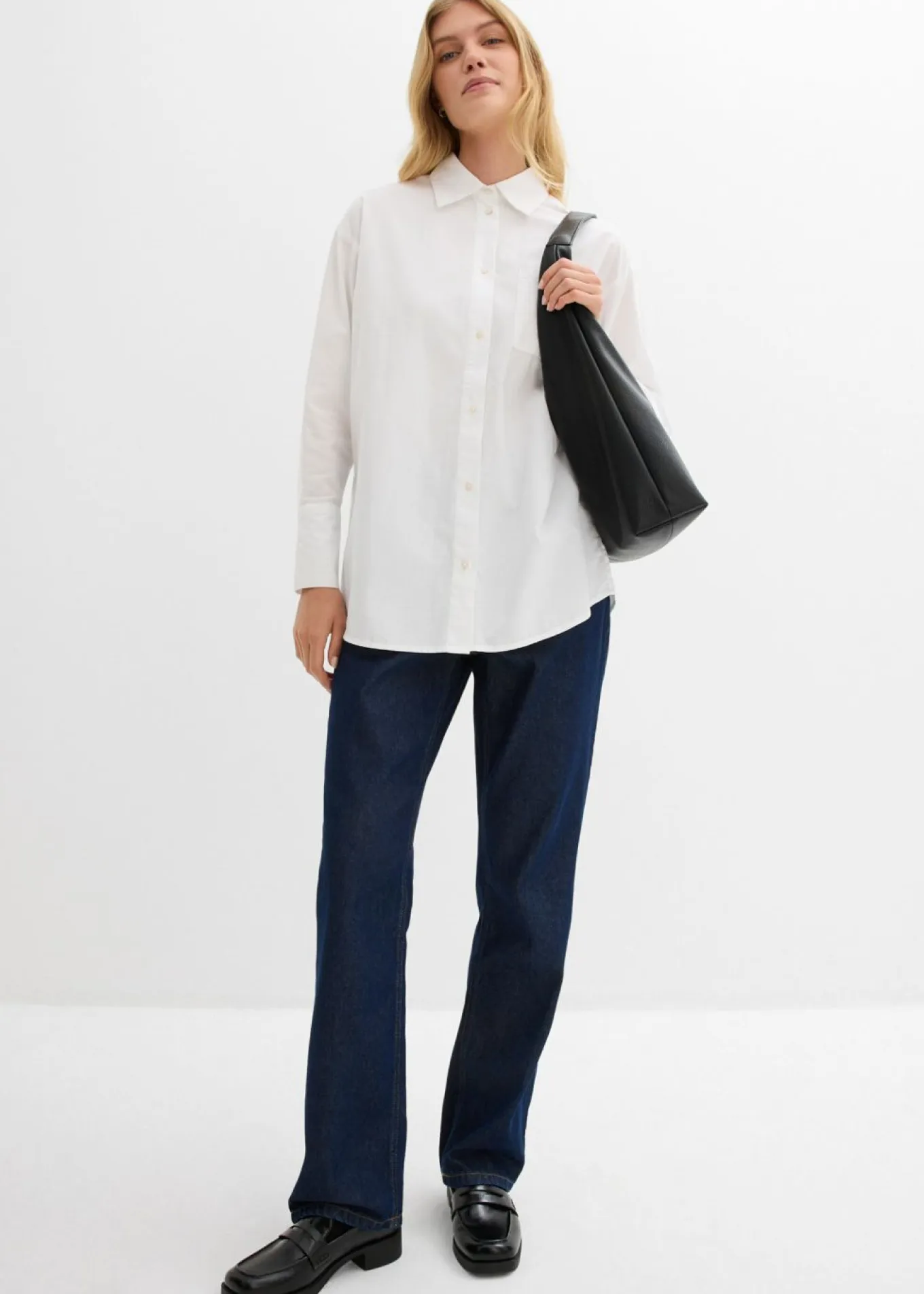 Blusa tipo Oxford de algodón orgánico