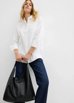 Blusa tipo Oxford de algodón orgánico