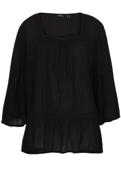 Blusa tipo túnica con escote cuadrado