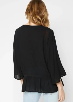 Blusa tipo túnica con escote cuadrado