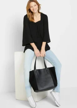 Blusa tipo túnica con escote cuadrado