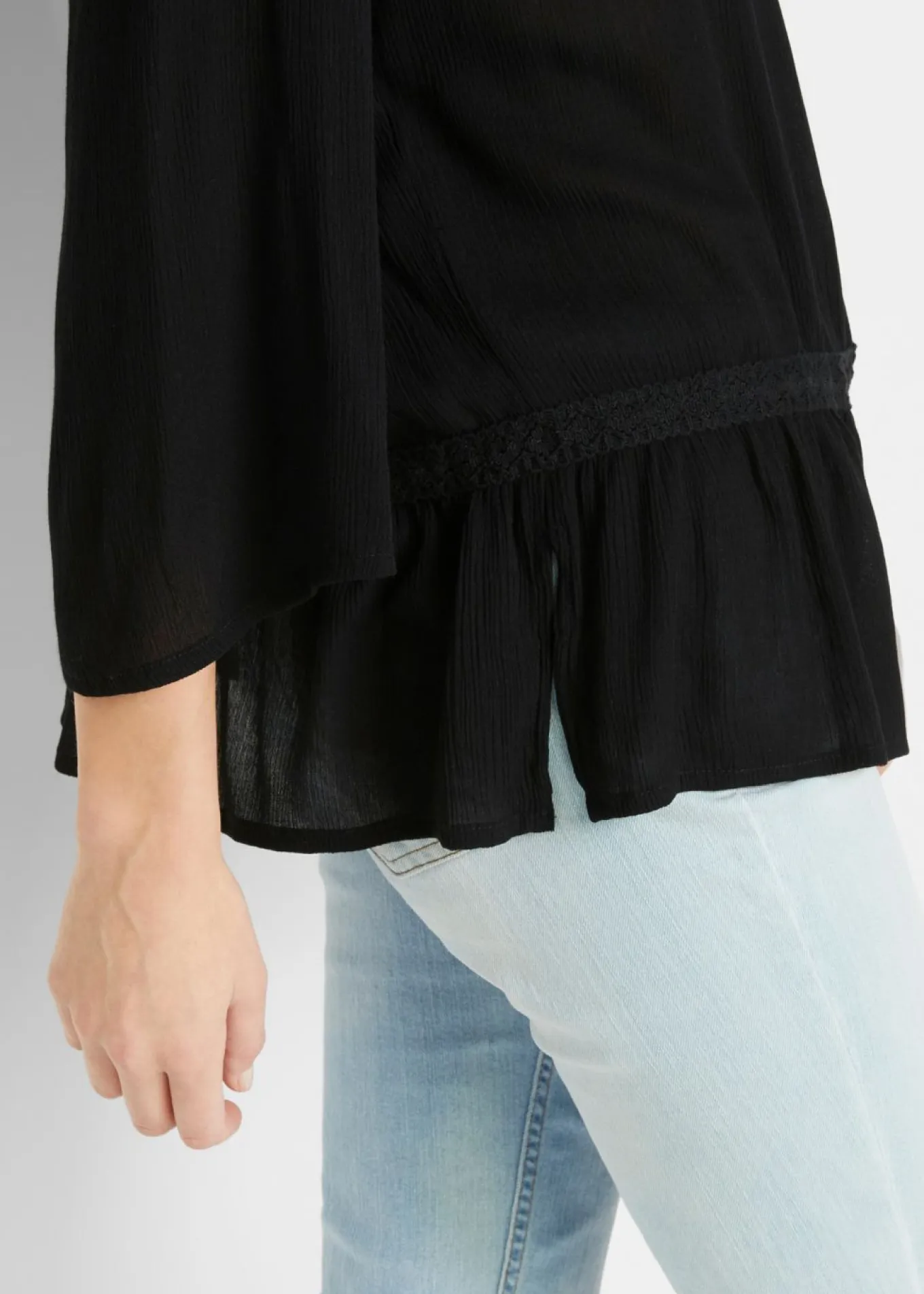 Blusa tipo túnica con escote cuadrado