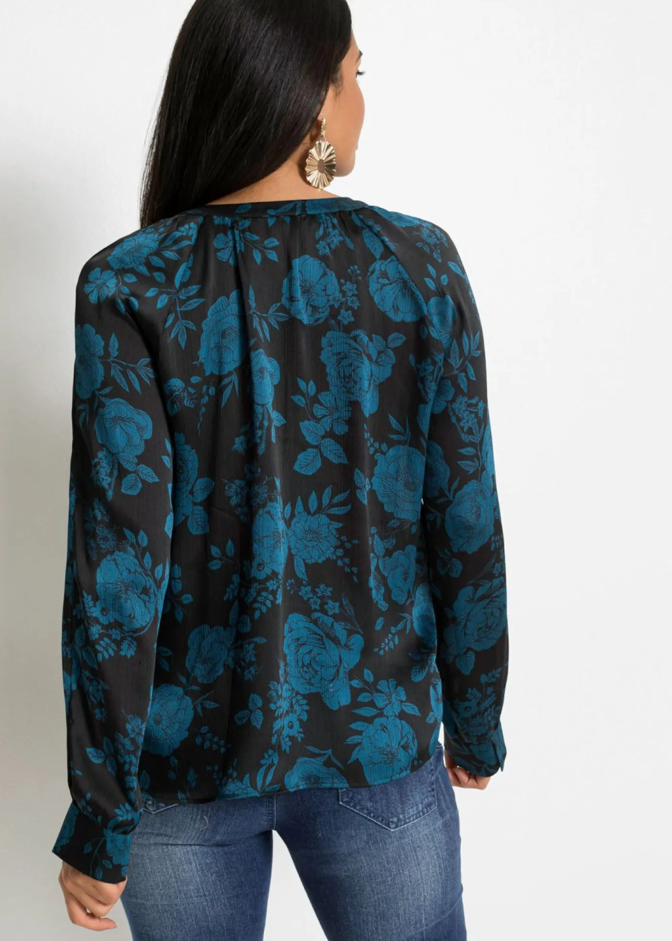 Blusa tipo túnica con ligero crepé