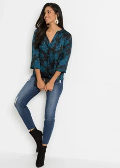 Blusa tipo túnica con ligero crepé