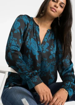 Blusa tipo túnica con ligero crepé