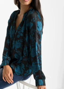 Blusa tipo túnica con ligero crepé