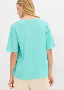 Blusa tipo túnica con mangas de murciélago
