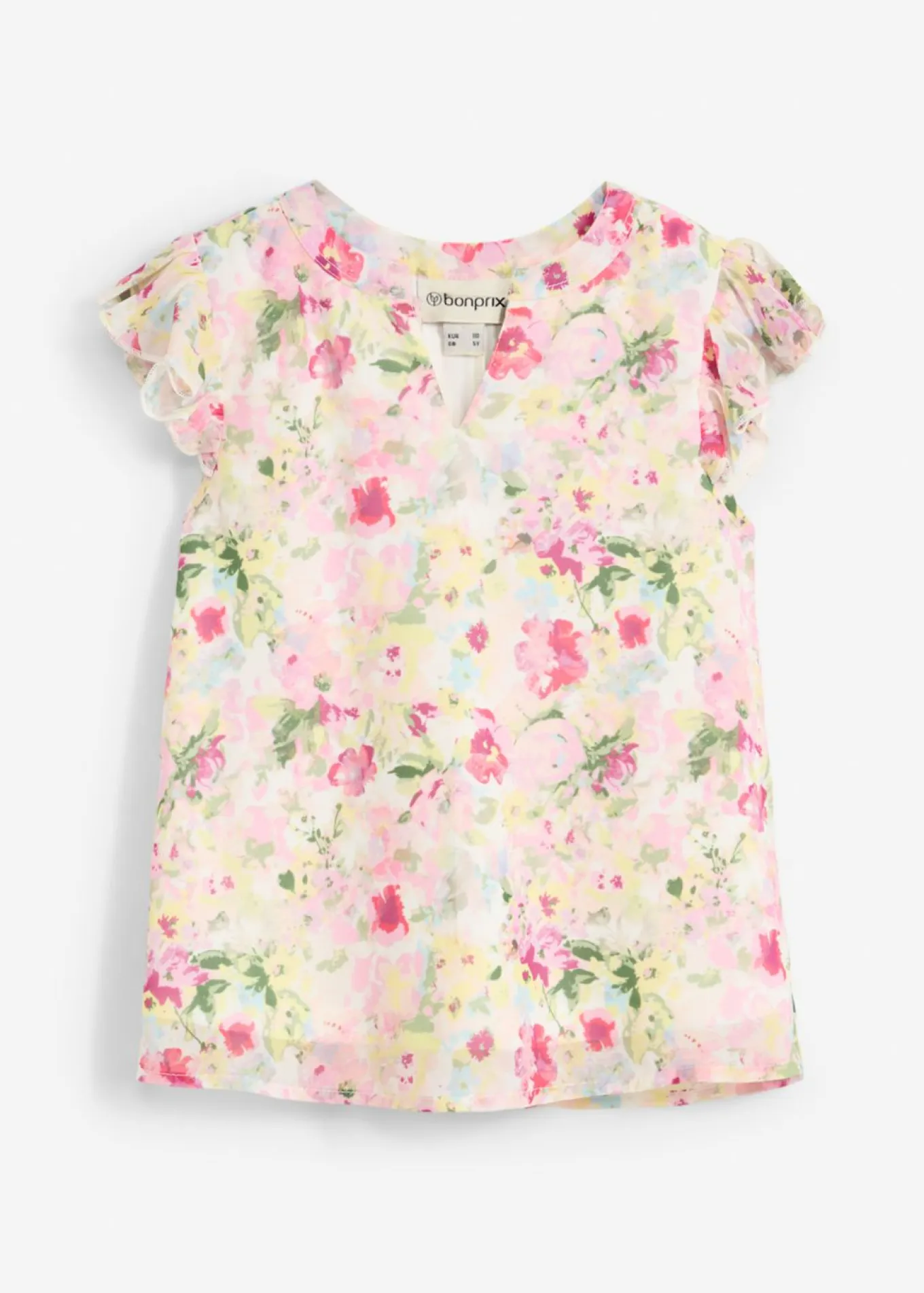 Blusa tipo túnica con volantes