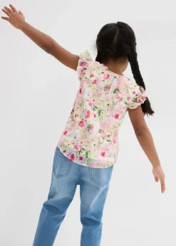 Blusa tipo túnica con volantes