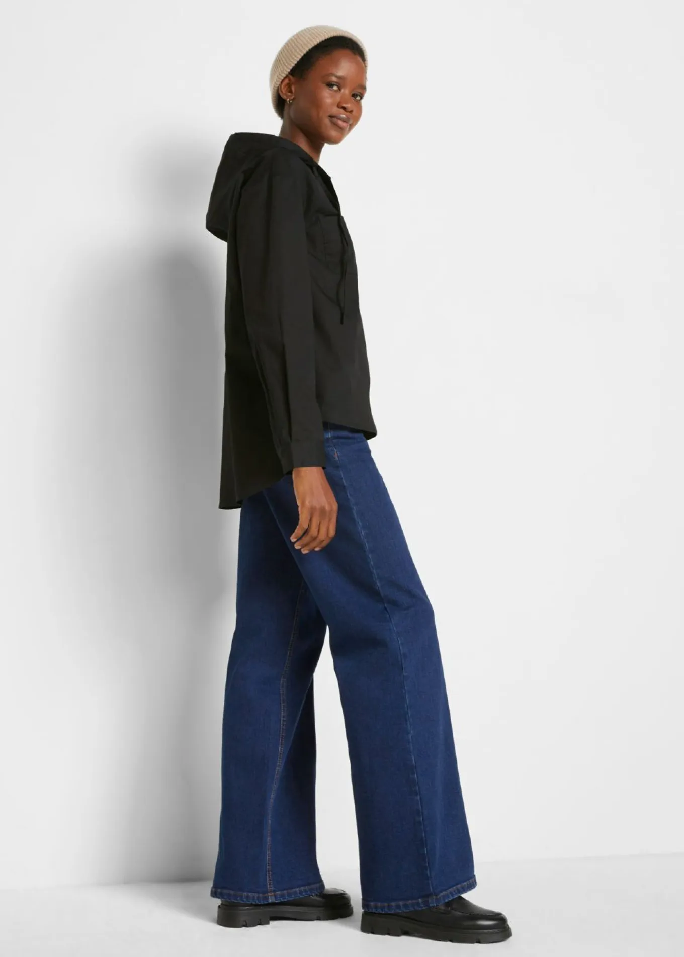 Blusa tipo túnica de algodón orgánico puro