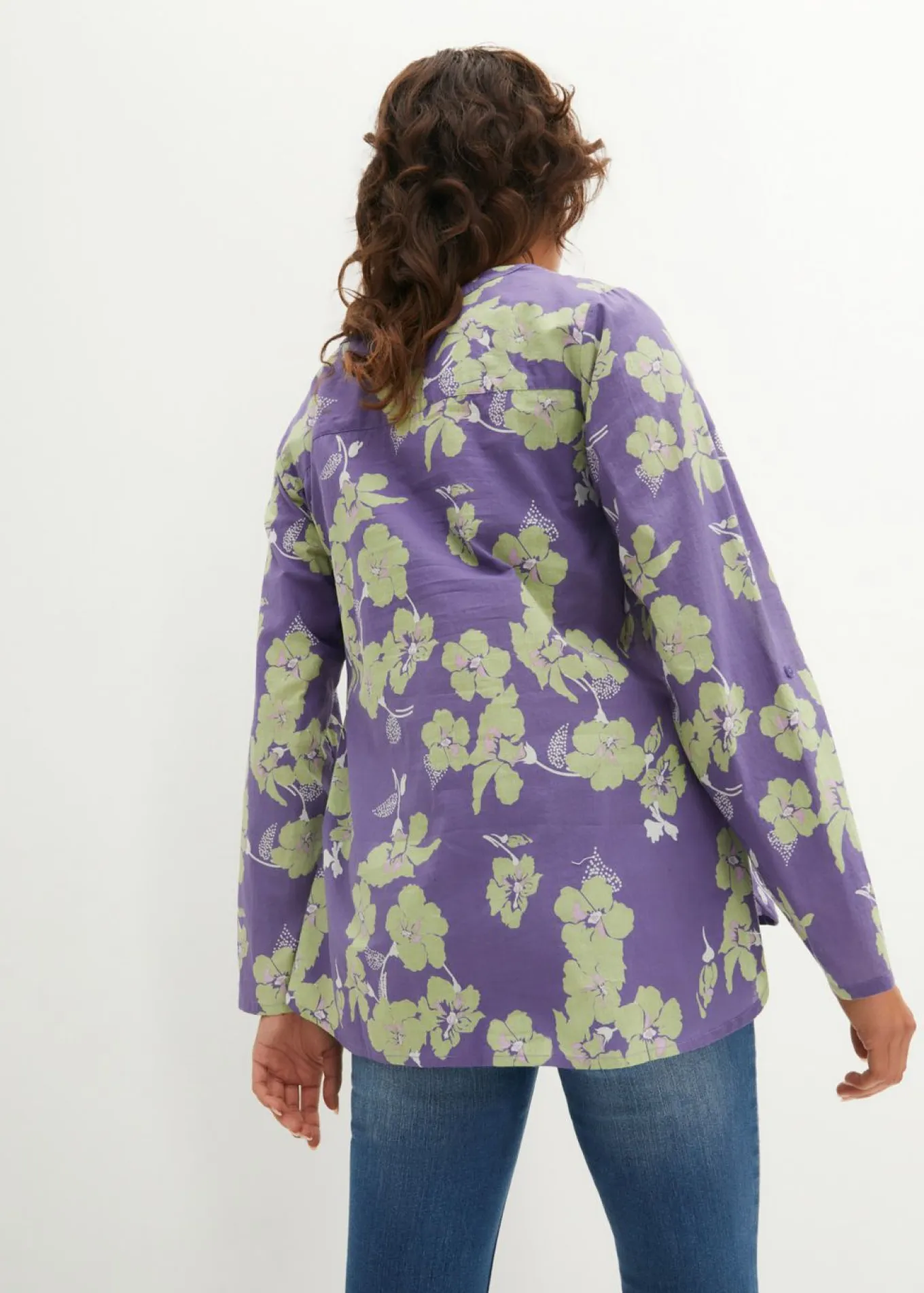 Blusa tipo túnica de algodón puro