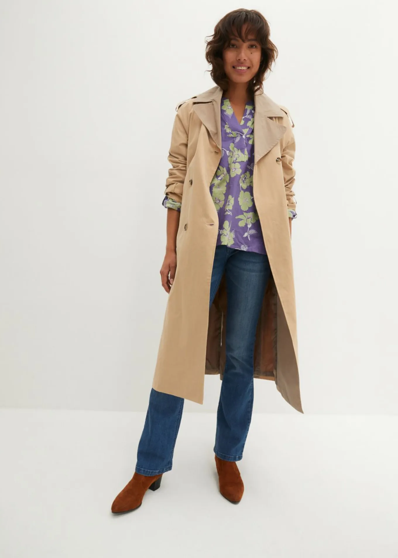 Blusa tipo túnica de algodón puro
