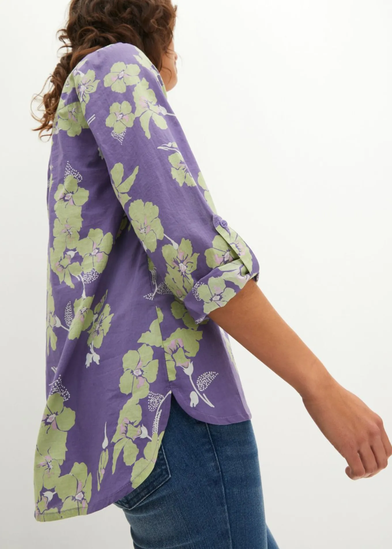 Blusa tipo túnica de algodón puro