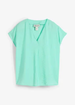 Blusa tipo túnica de mezcla de viscosa fluida