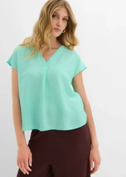 Blusa tipo túnica de mezcla de viscosa fluida