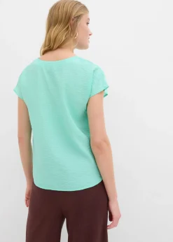 Blusa tipo túnica de mezcla de viscosa fluida