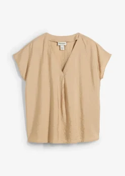Blusa tipo túnica de mezcla de viscosa fluida